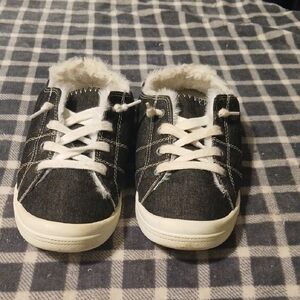 Bershka Black Women's Sneakers with White Laces